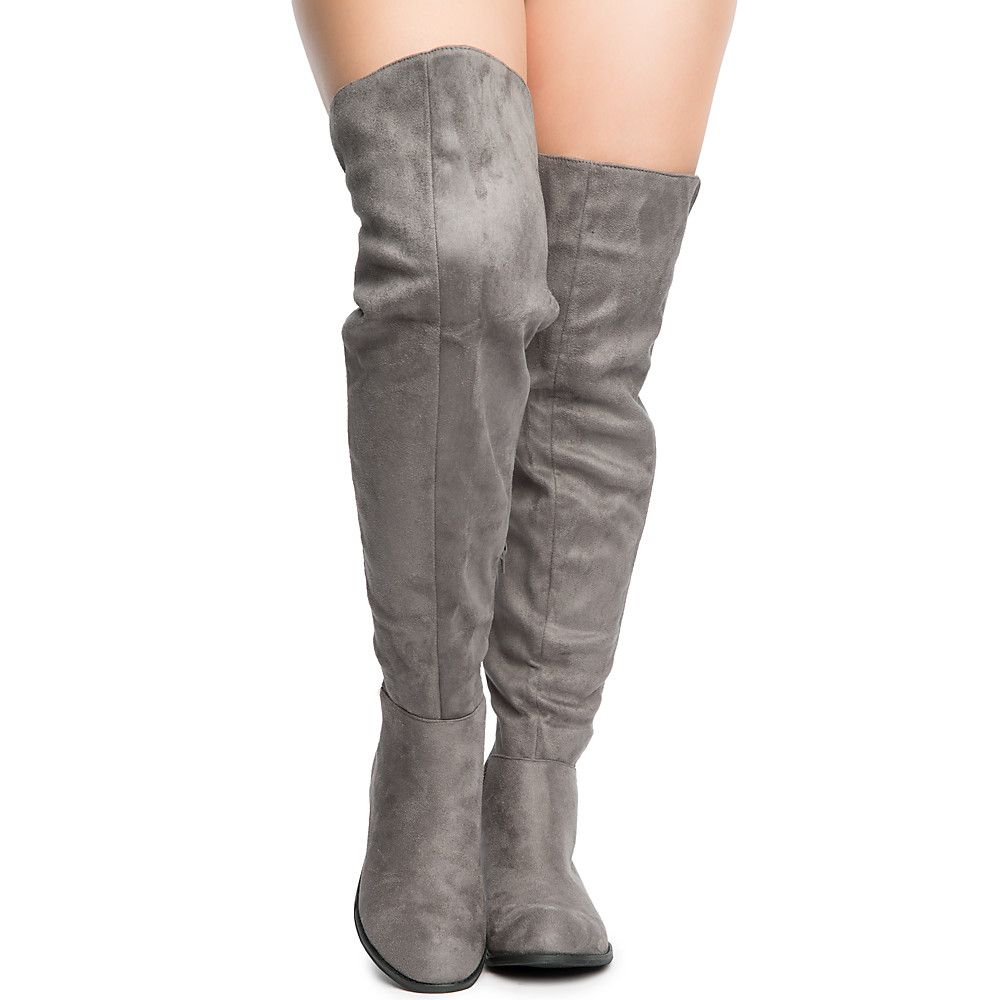 Oksana-132 Flat Boot Dark Grey 5 Oksana-132 Flat Boot Dark Grey