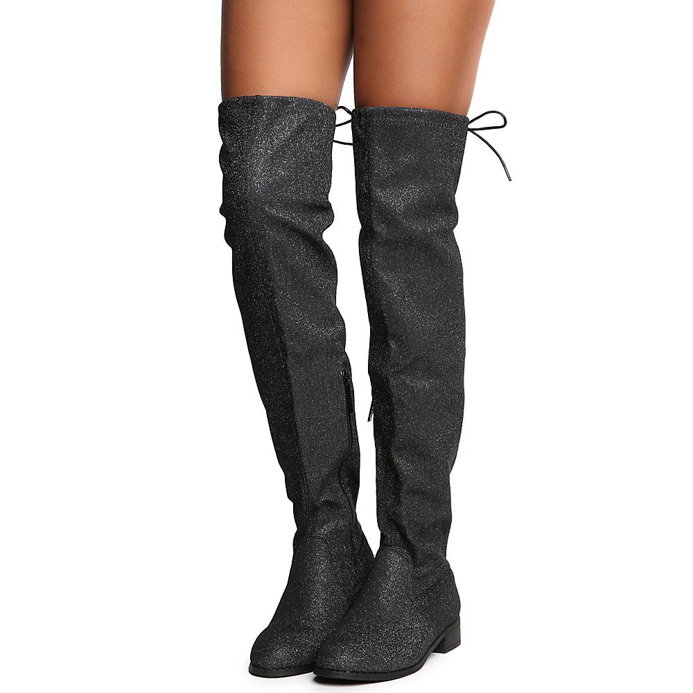 Olympia-14 Knee-High Boot BLACK GLITTER 3 Olympia-14 Knee-High Boot BLACK GLITTER