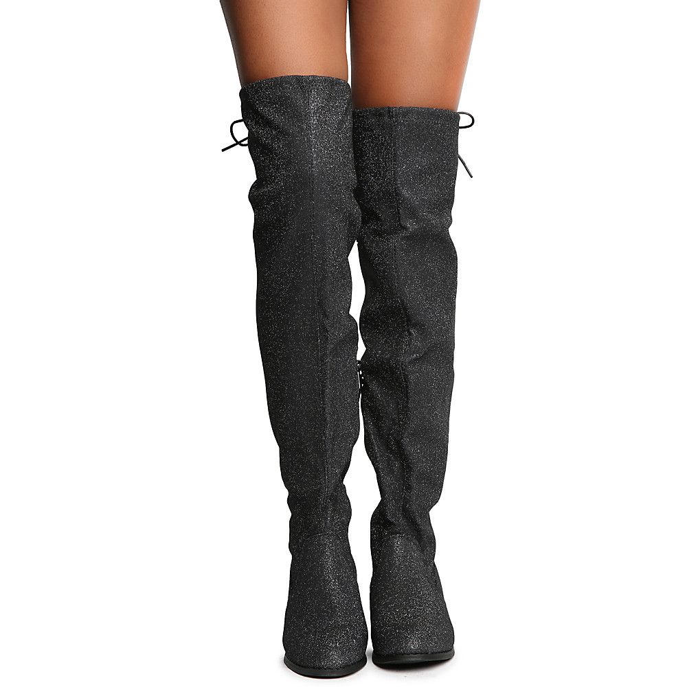 Olympia-14 Knee-High Boot BLACK GLITTER 5 Olympia-14 Knee-High Boot BLACK GLITTER