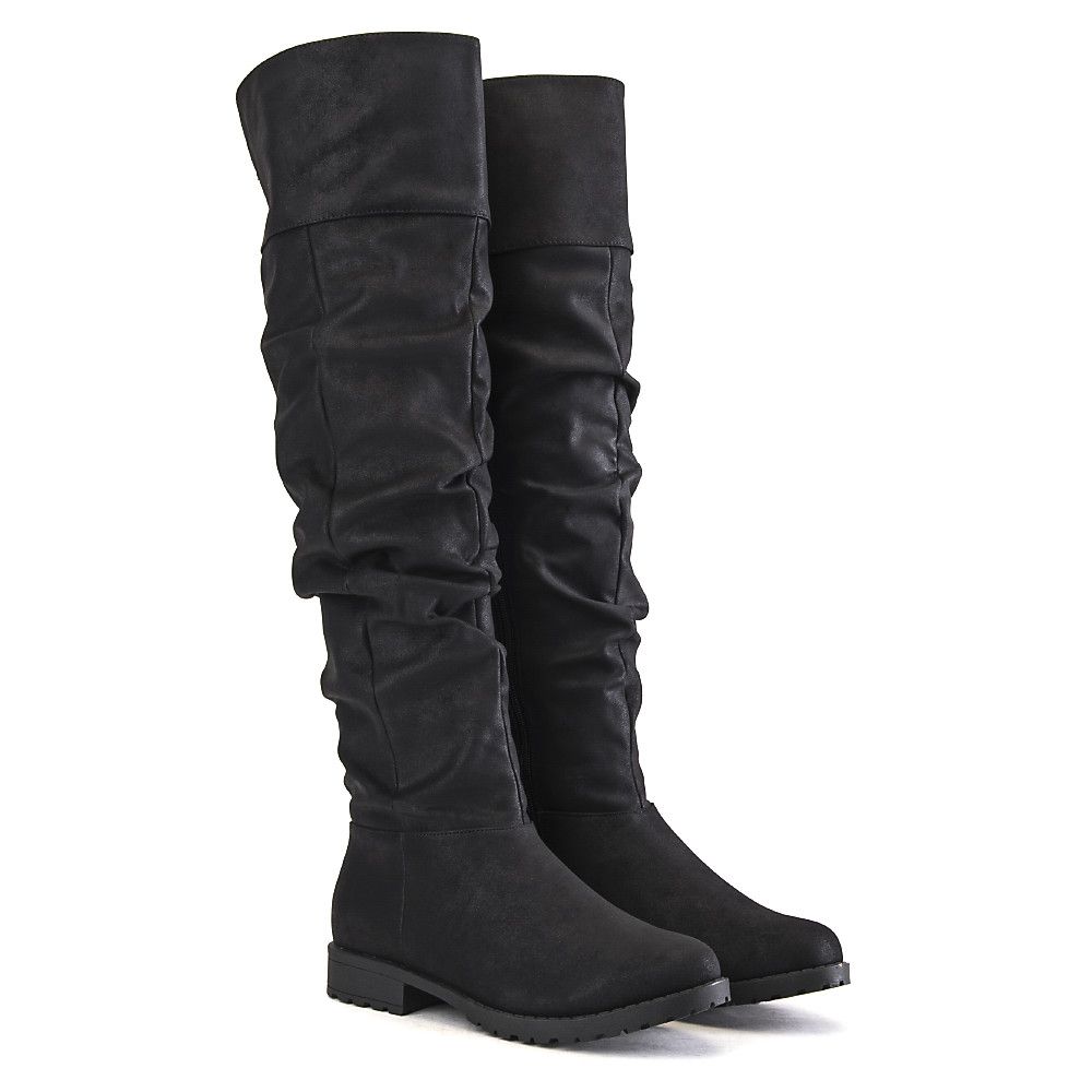 Monterey-06 Low-Heel Boot Black