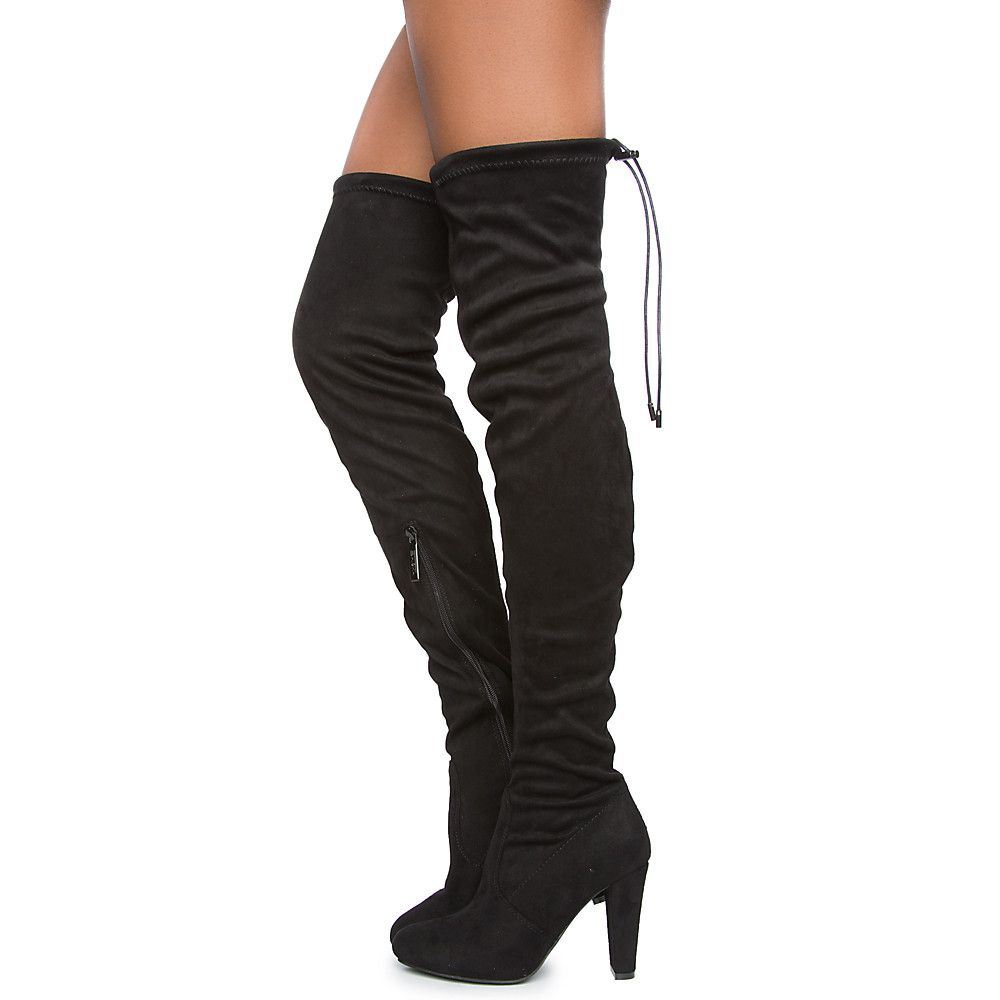 Eve-01 Over The Knee Boot BLACK