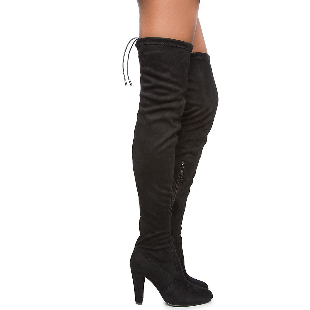 Eve-01 Over The Knee Boot BLACK