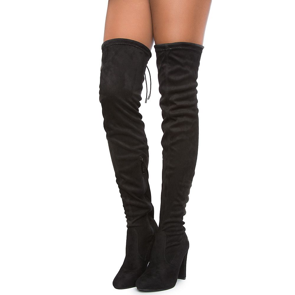Eve-01 Over The Knee Boot BLACK 3 Eve-01 Over The Knee Boot BLACK