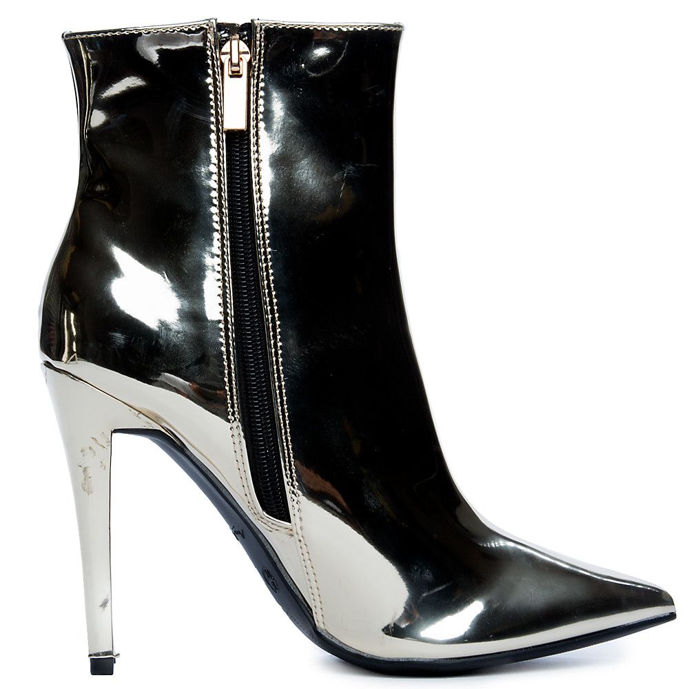 Dedicate-44S High Heel Bootie Gold