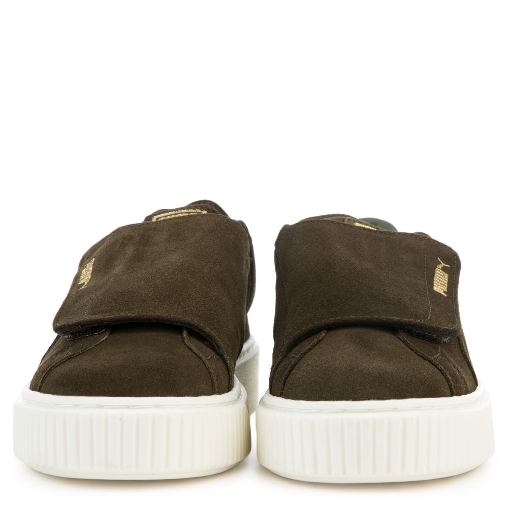 Women's Suede Platform Strap Sneaker OLIVE NIGHT/OLIVE NIGHT/ MARSHMALLOW 7 Women's Suede Platform Strap Sneaker OLIVE NIGHT/OLIVE NIGHT/ MARSHMALLOW