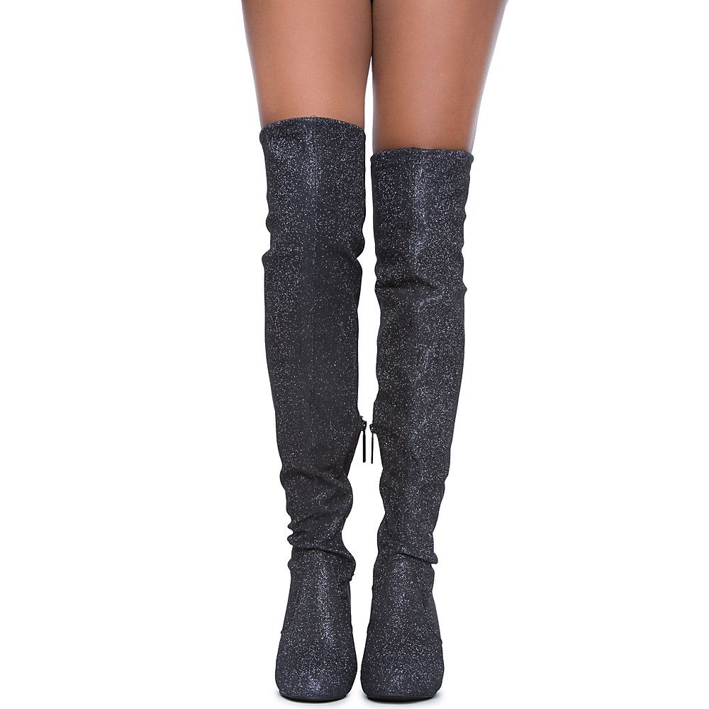 Bonita 02 Knee-High Boot BLACK GLITTER 5 Bonita 02 Knee-High Boot BLACK GLITTER