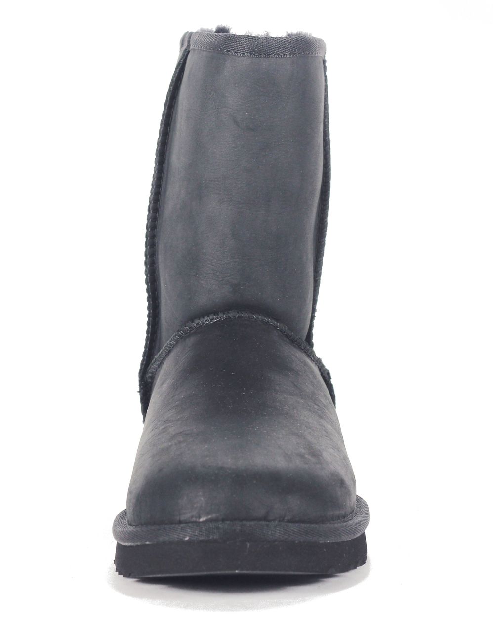 UGG Australia Classic Short Leather Black Boot BLACK 3 UGG Australia Classic Short Leather Black Boot BLACK