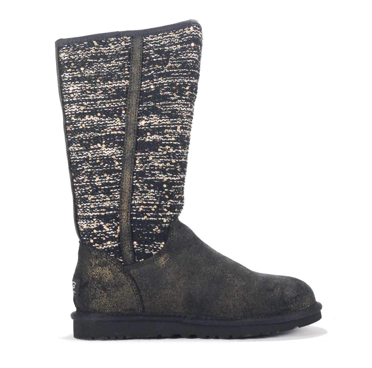 UGG Australia Camaya Knit Suede Black Boot Black