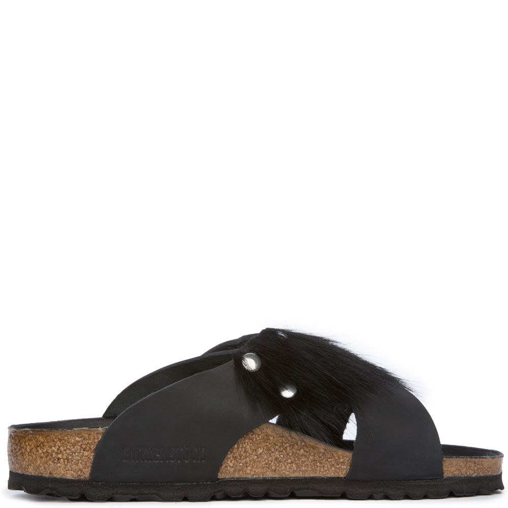 Guam Fur Sandal BLACK-BLACK