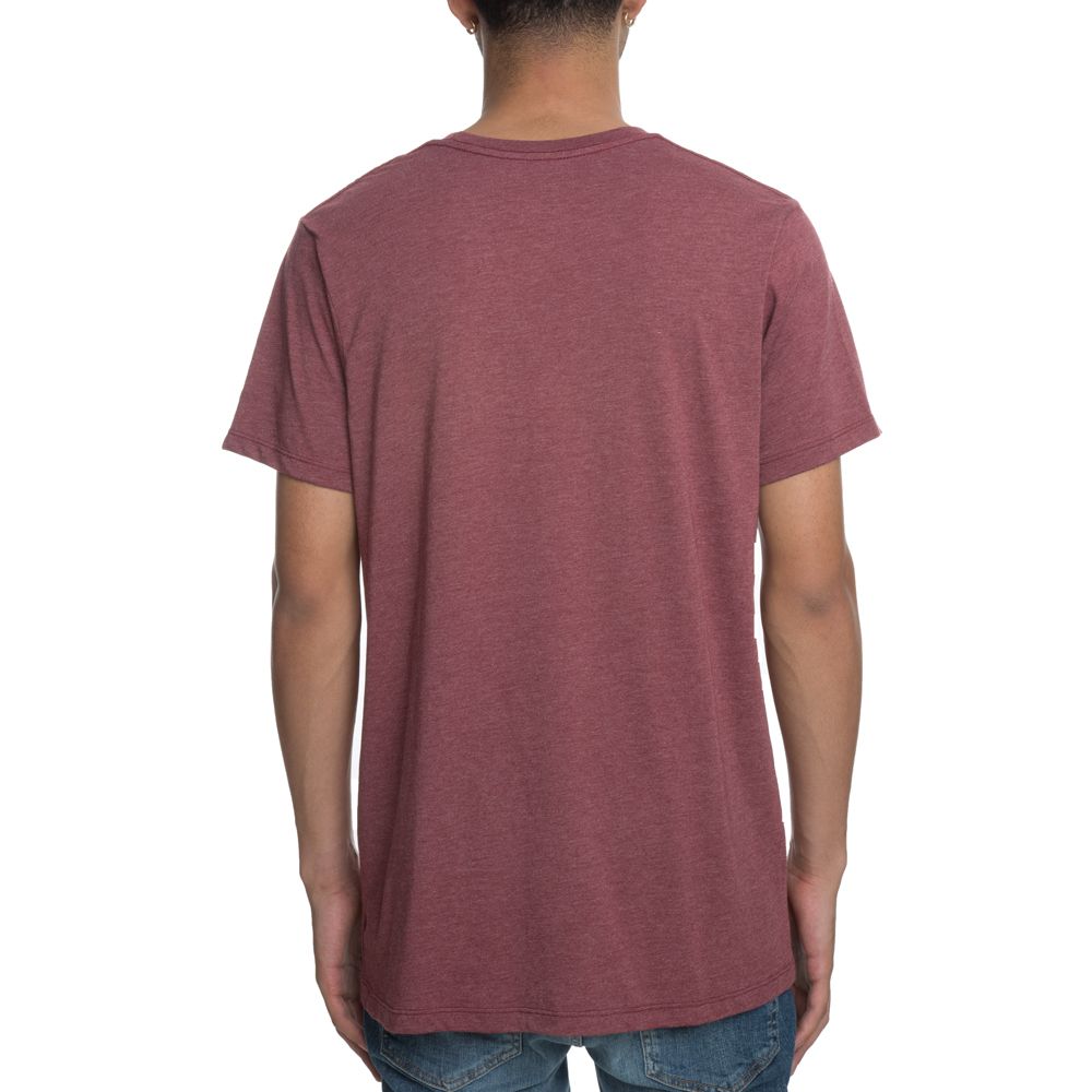 MEN'S VANS PRINT BOX TEE BURGUNDY 3 MEN'S VANS PRINT BOX TEE BURGUNDY