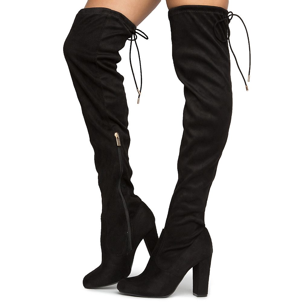 Hilltop-20M High Heel Lace-Up Boot BLKSFS