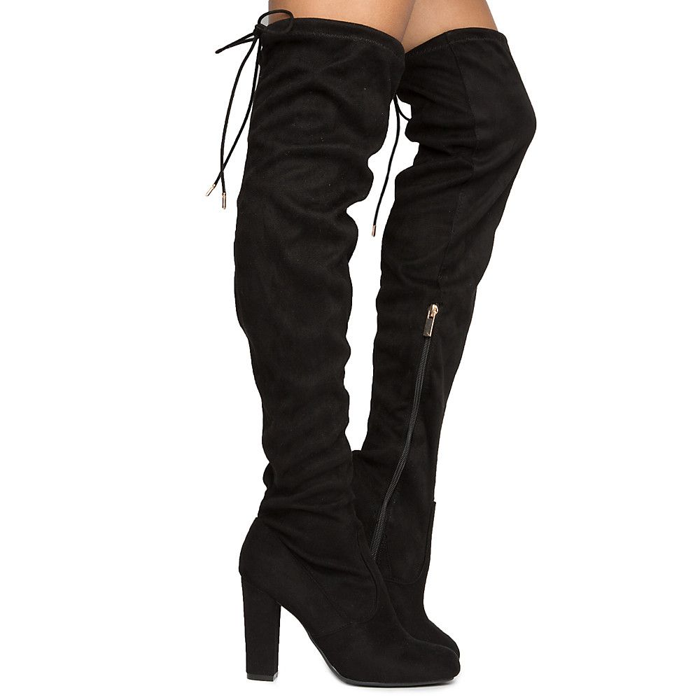 Hilltop-20M High Heel Lace-Up Boot BLKSFS