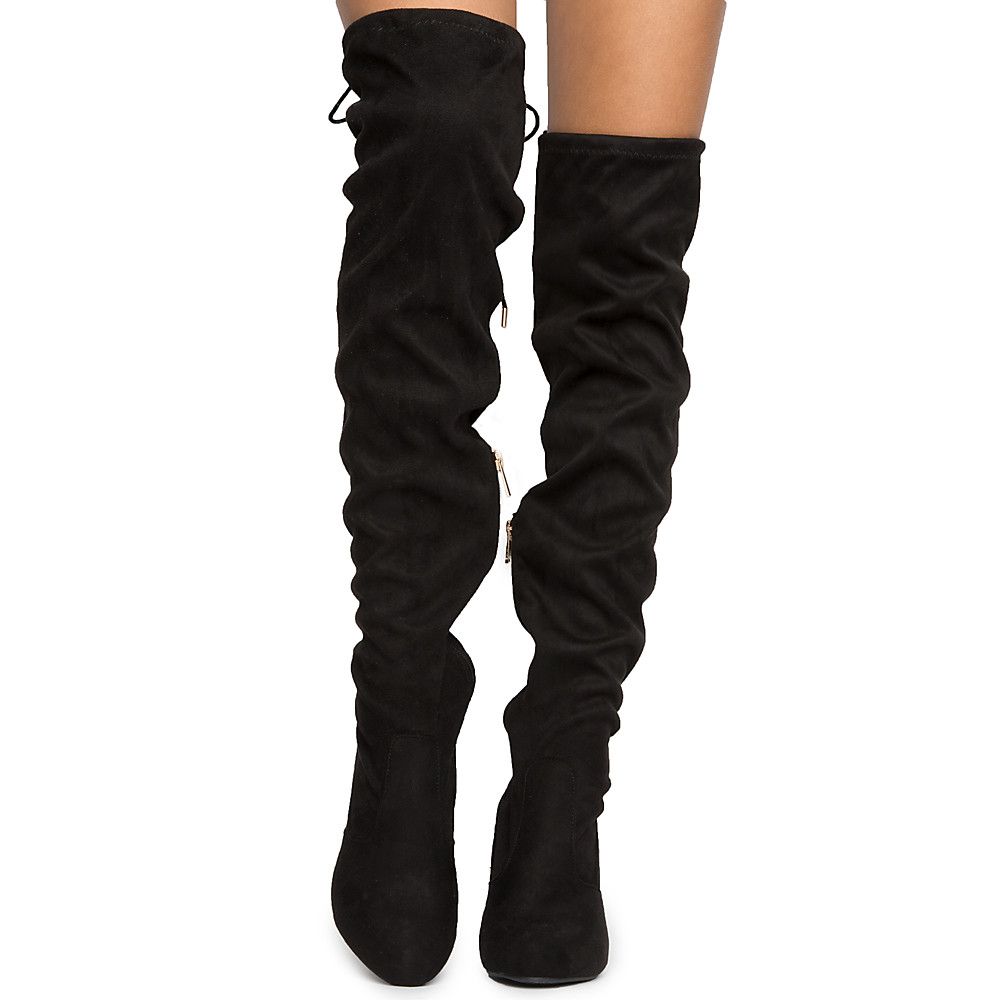Hilltop-20M High Heel Lace-Up Boot BLKSFS 4 Hilltop-20M High Heel Lace-Up Boot BLKSFS