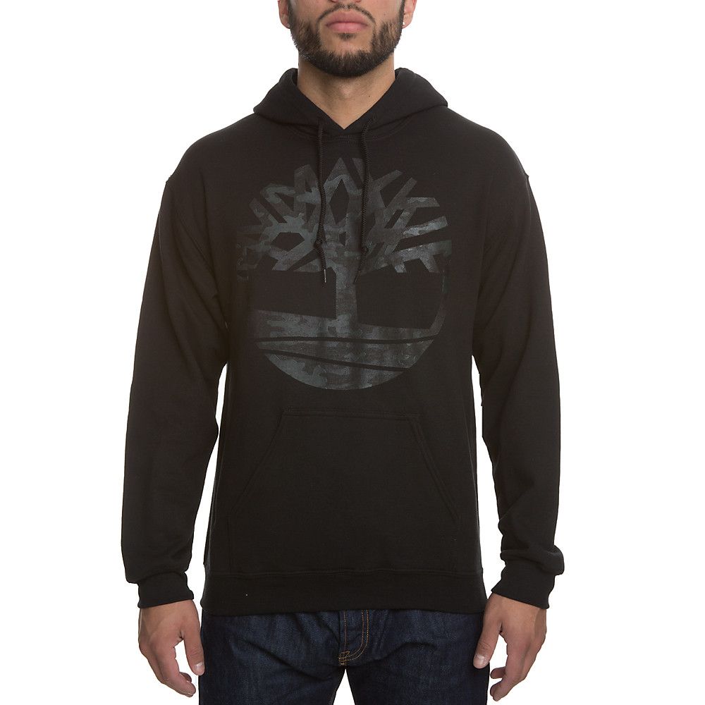 Men's Camo Logo Hoodie BLACK