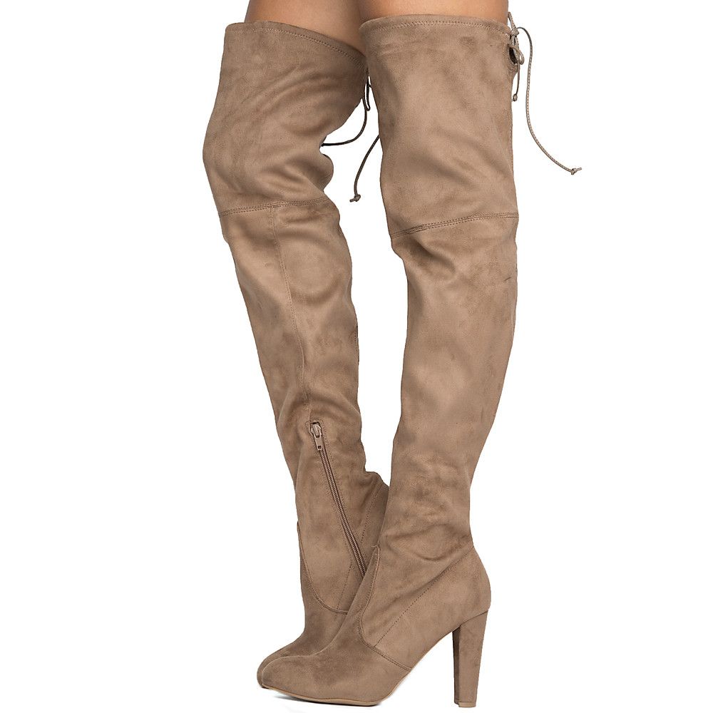 Amaya-01 High Heel Boot Taupe