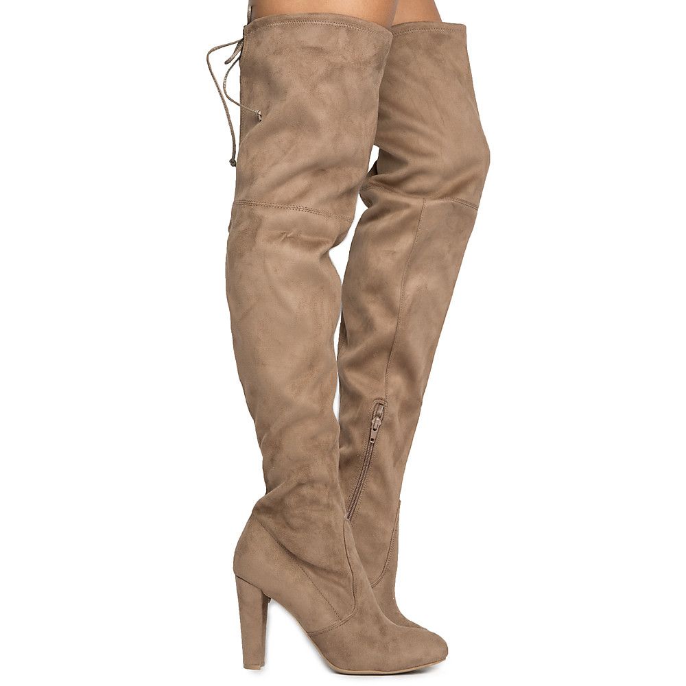 Amaya-01 High Heel Boot Taupe