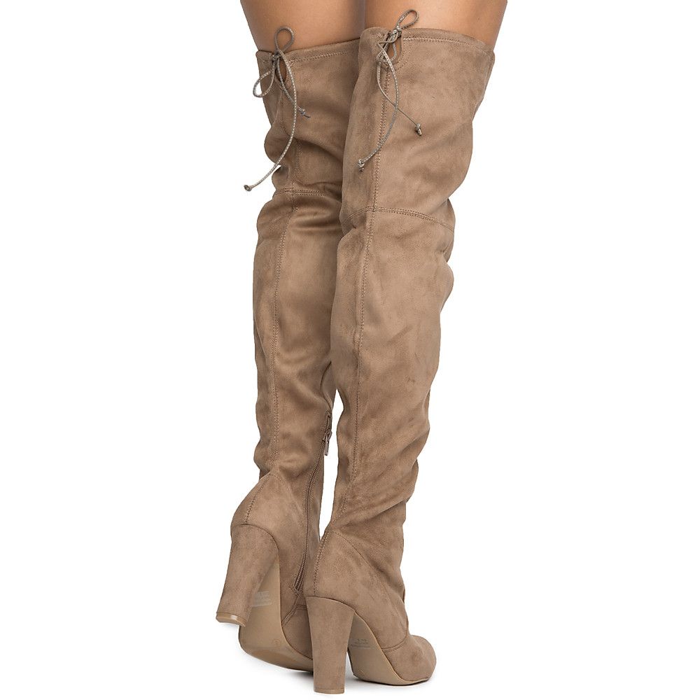 Amaya-01 High Heel Boot Taupe 3 Amaya-01 High Heel Boot Taupe