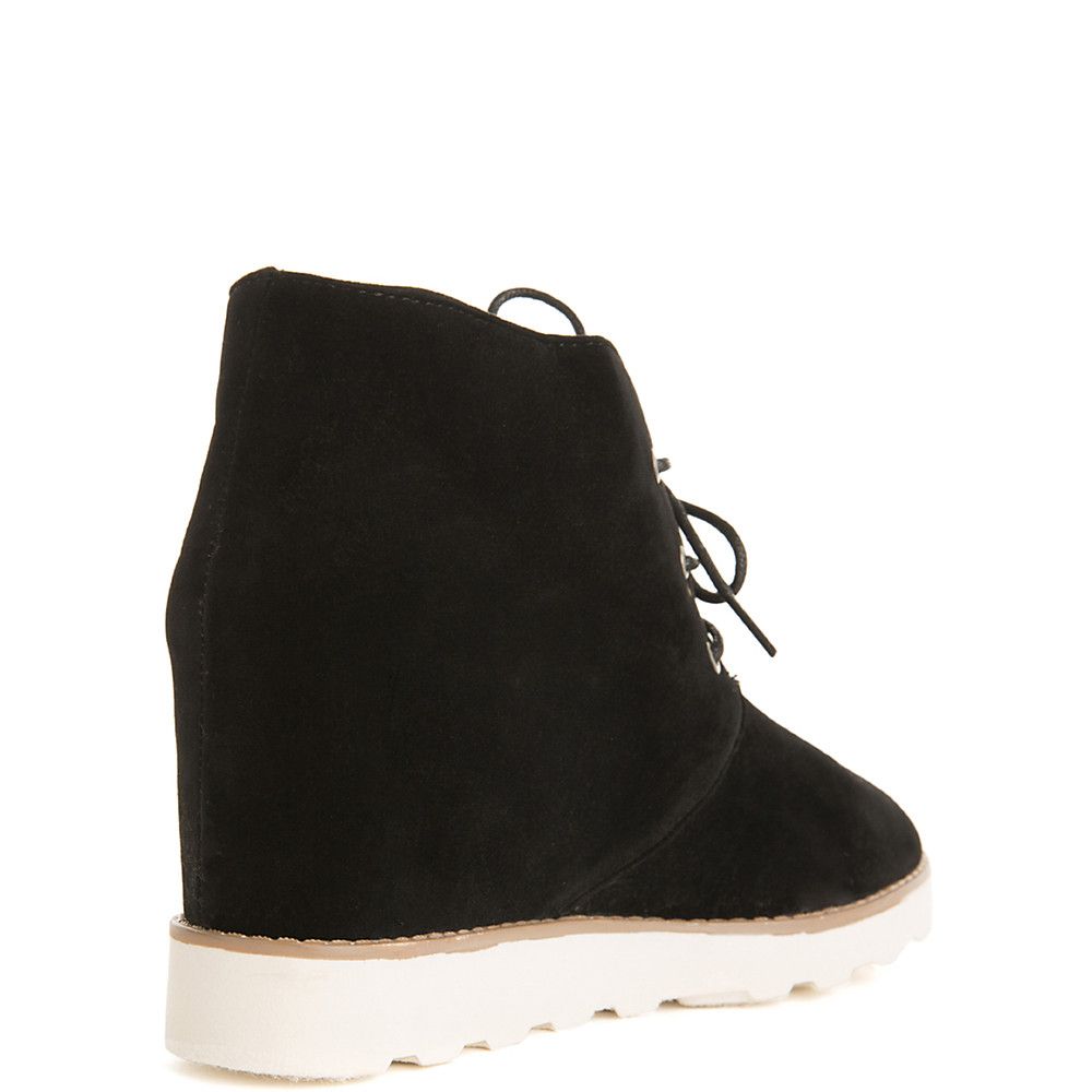 Crusade Casual Wedge Sneaker Black 4 Crusade Casual Wedge Sneaker Black