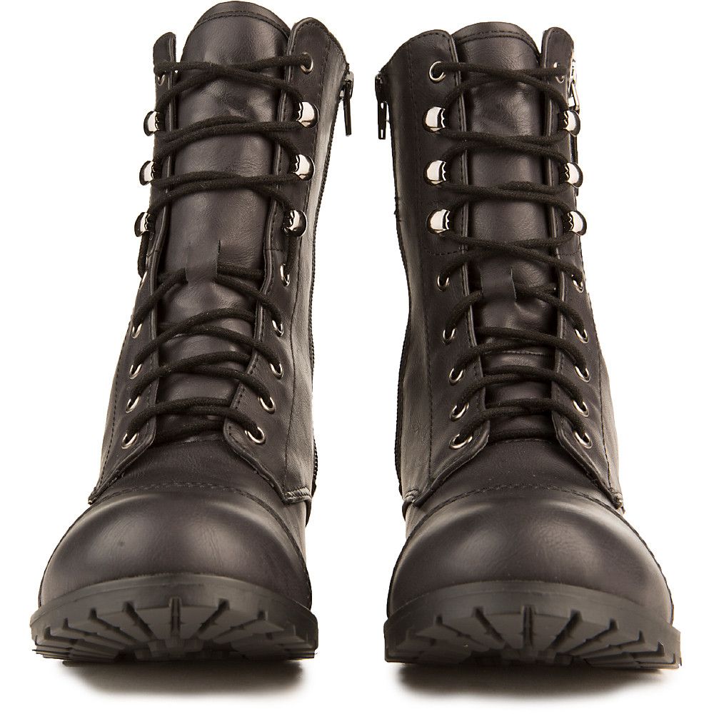 Footer-S Lace-Up Combat Boot Black 7 Footer-S Lace-Up Combat Boot Black