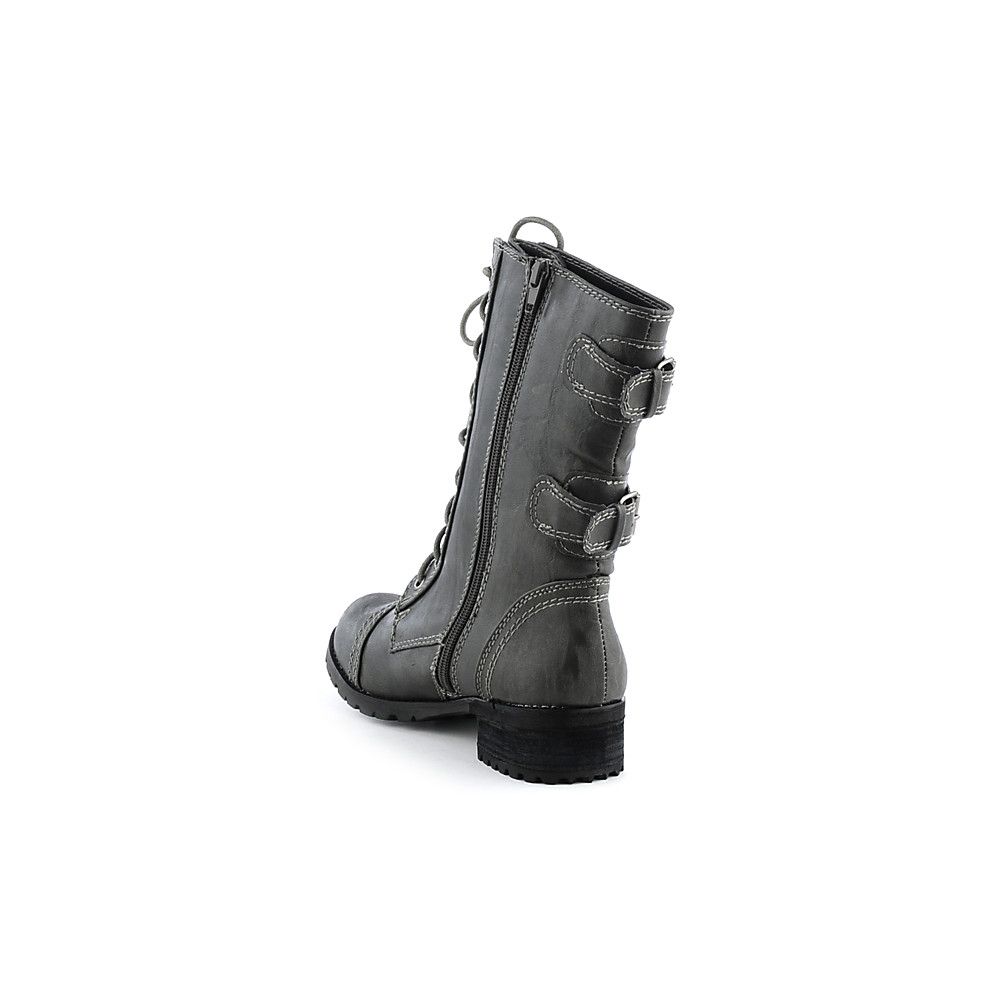 Women's Combat Boot Dome-H Grey 4 Women's Combat Boot Dome-H Grey