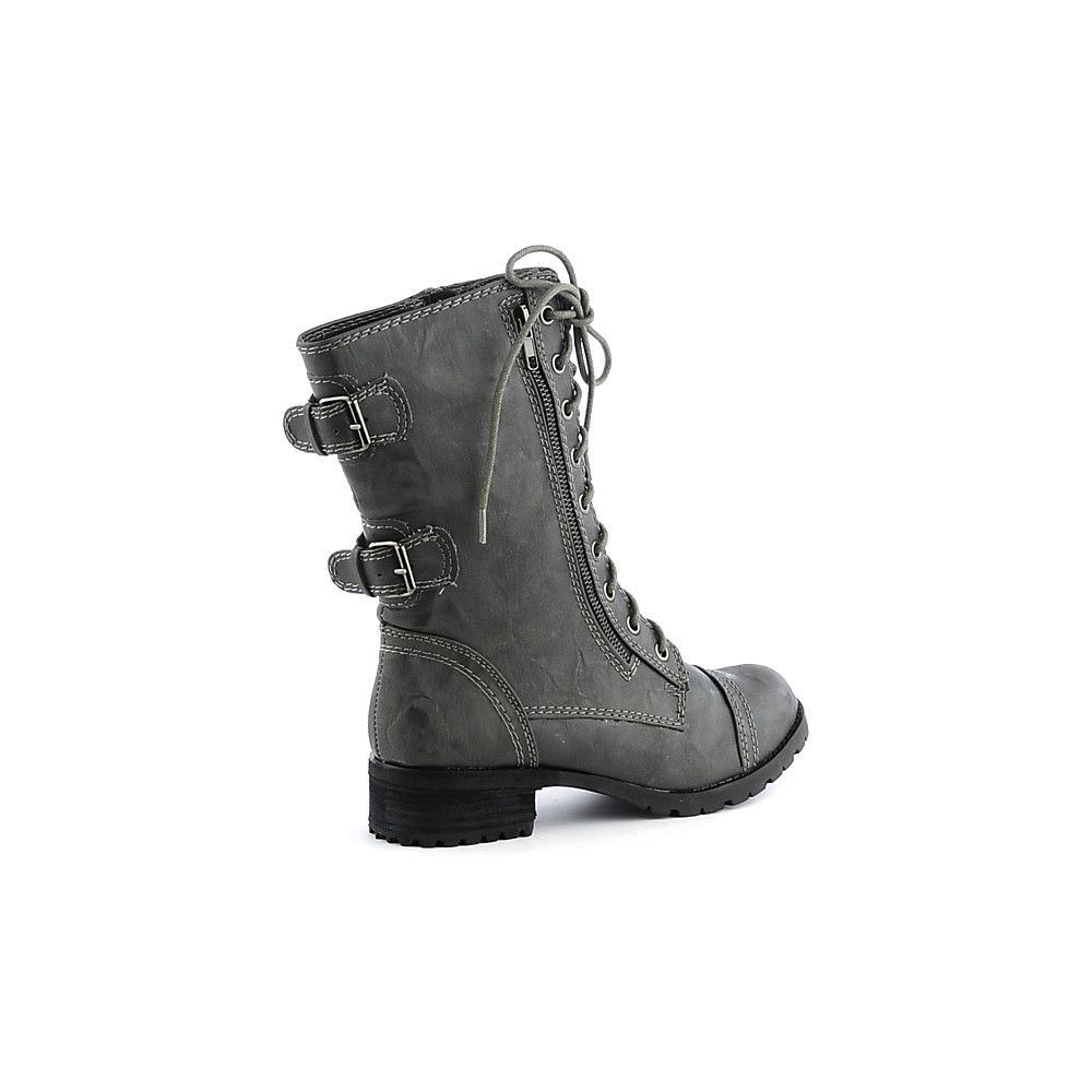 Women's Combat Boot Dome-H Grey 5 Women's Combat Boot Dome-H Grey