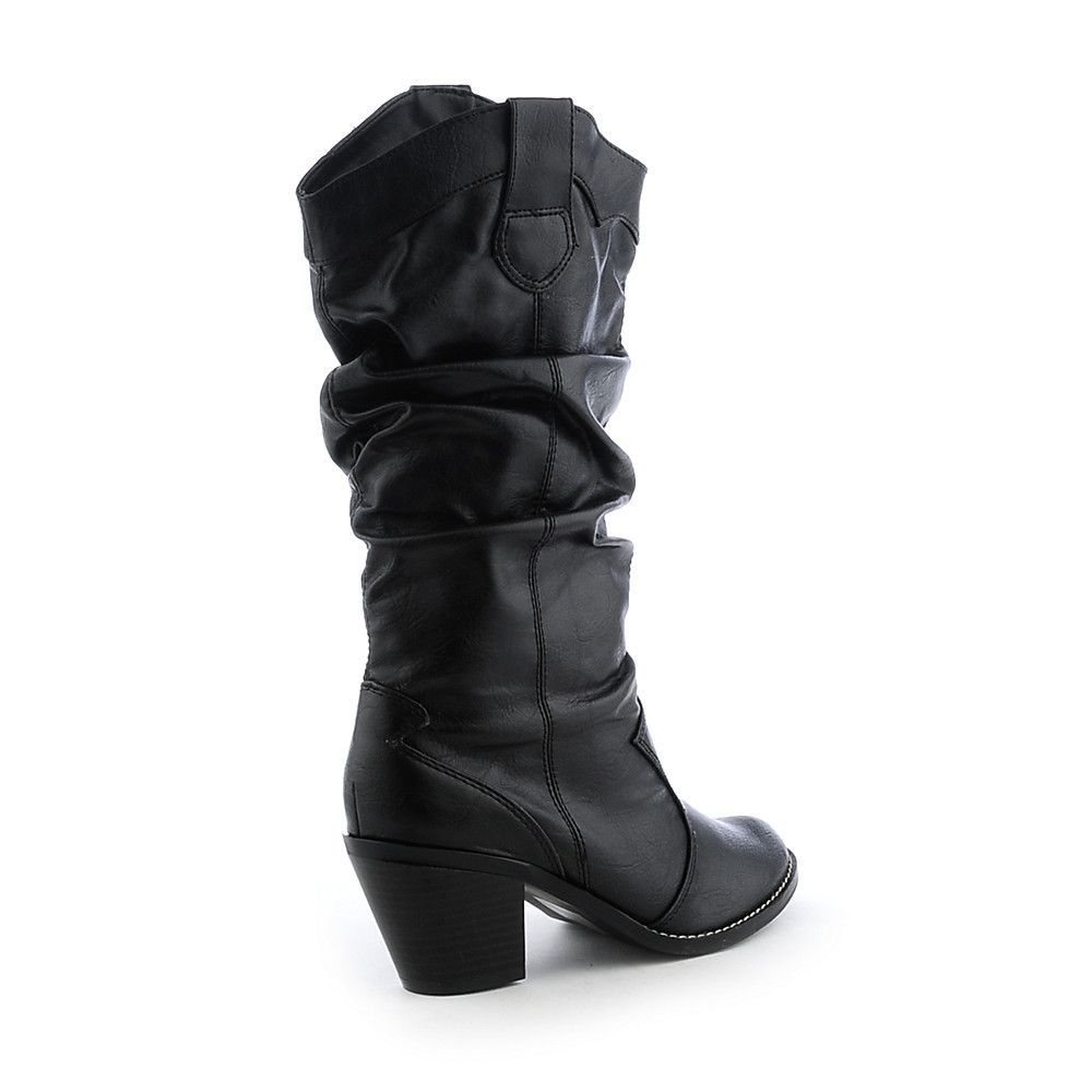 Womens Lode-H Black Smooth PU 3 Womens Lode-H Black Smooth PU