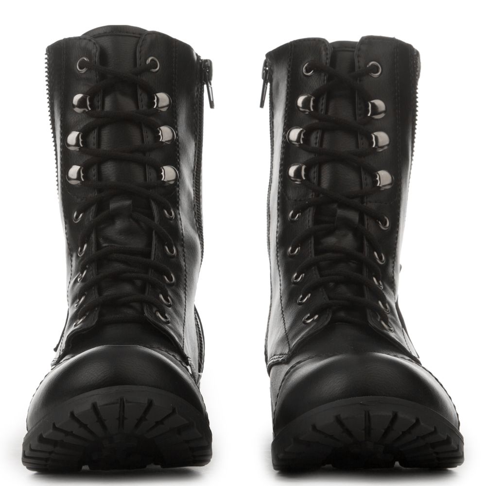 Footer-S Lace-Up Combat Boot BLACK