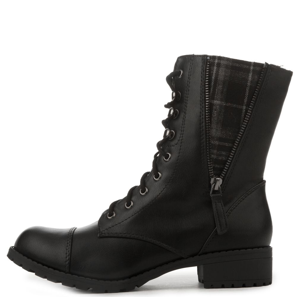 Footer-S Lace-Up Combat Boot BLACK