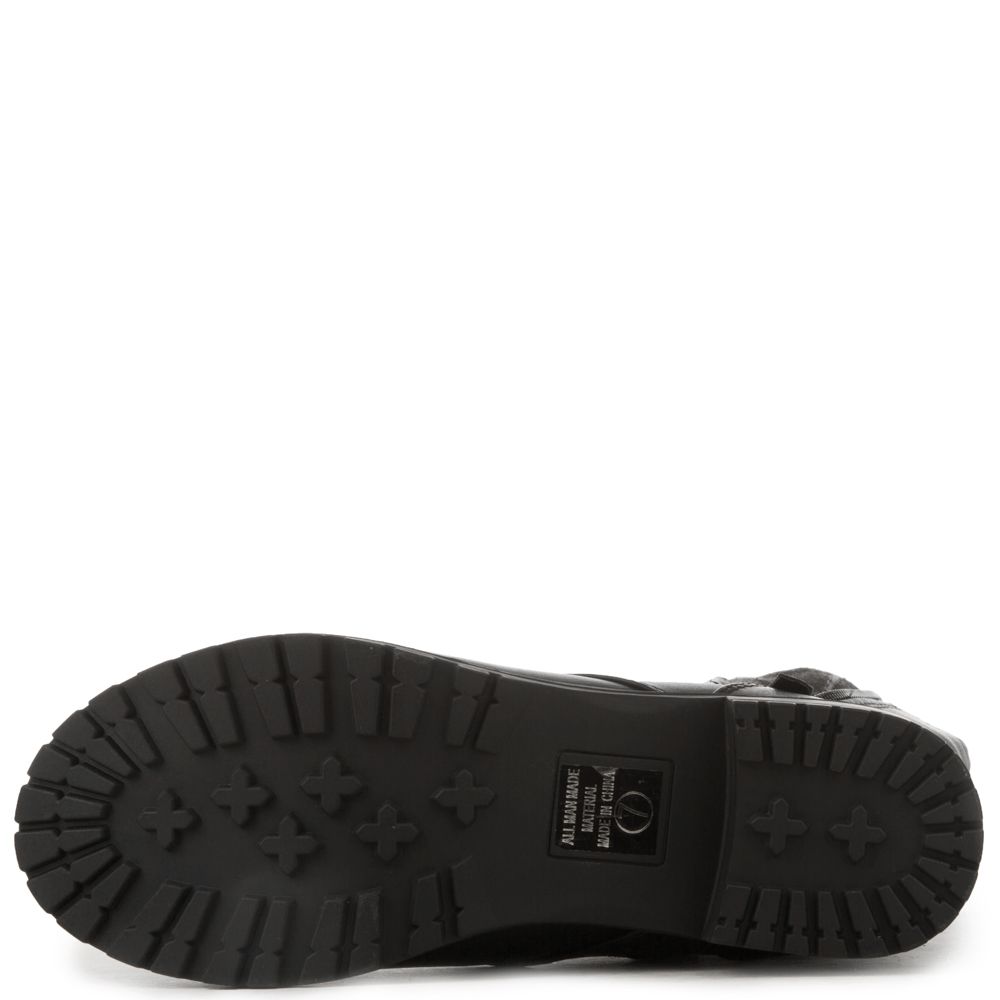 Footer-S Lace-Up Combat Boot BLACK