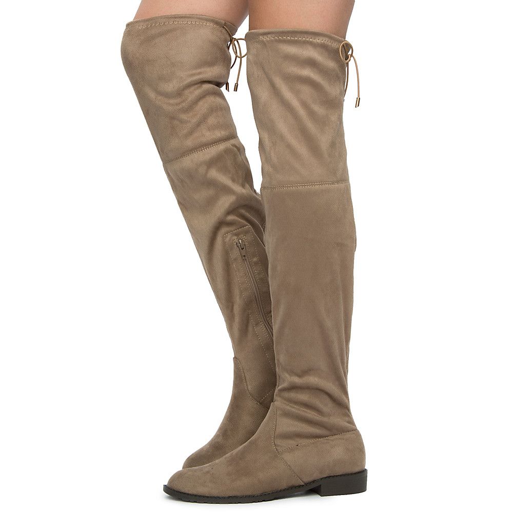 Anora Flat Boot Beige