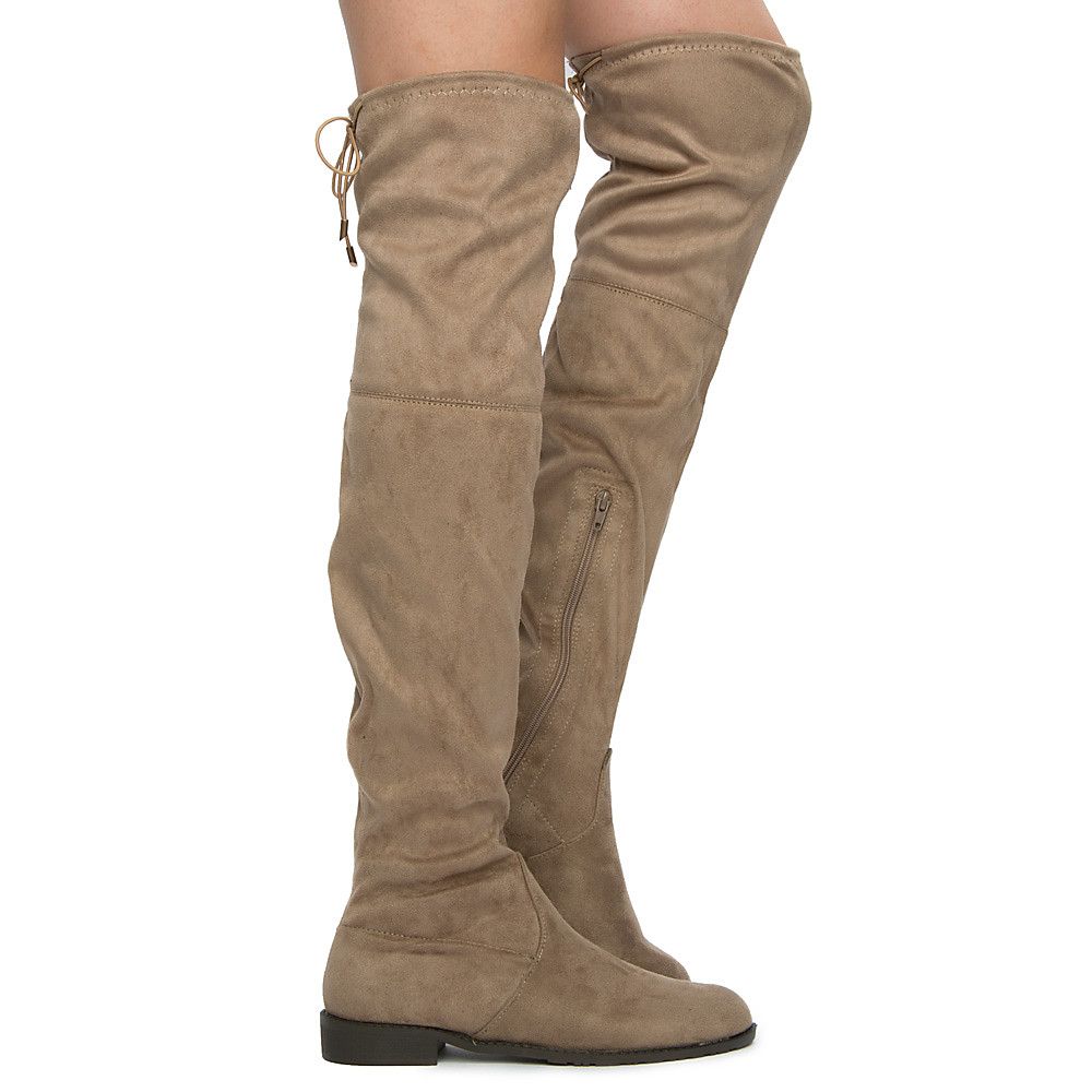 Anora Flat Boot Beige