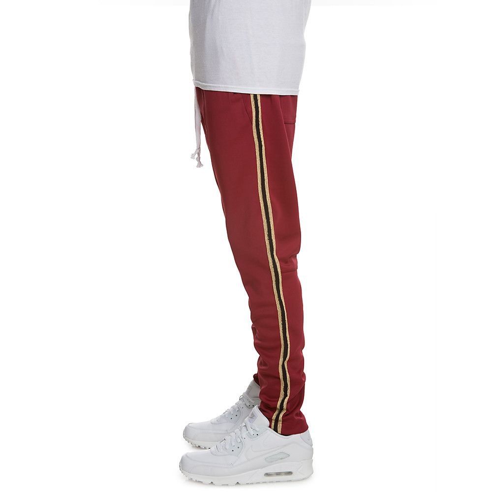 Crysp Track Pants Burgundy/Gold-Black 4 Crysp Track Pants Burgundy/Gold-Black