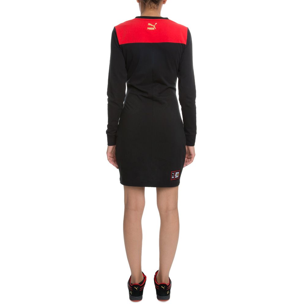 WOMEN'S PUMA x FUBU TEE SHIRT DRESS BLACK 3 WOMEN'S PUMA x FUBU TEE SHIRT DRESS BLACK