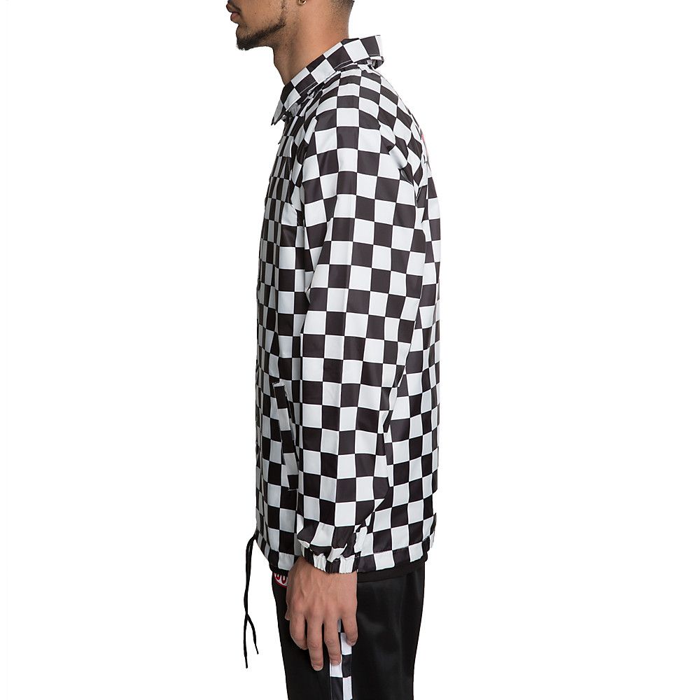 Finish Line Coaches Jacket BLACK/WHITE