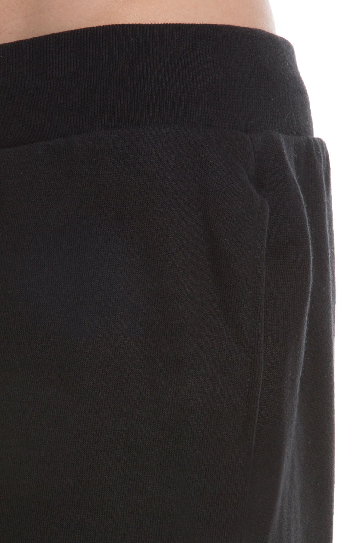 The Reverse Weave Cut off Fleece short in Black Black