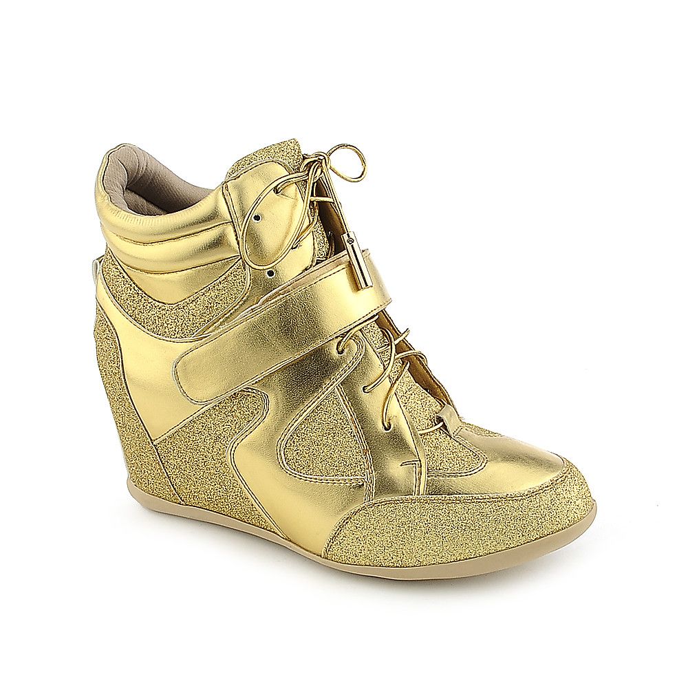 Women's Wedge Sneaker 086 Gold
