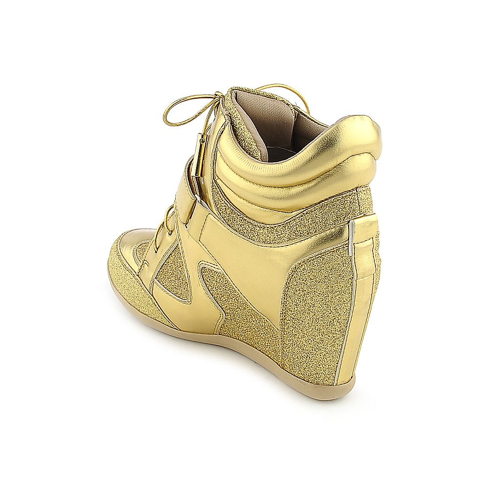 Women's Wedge Sneaker 086 Gold