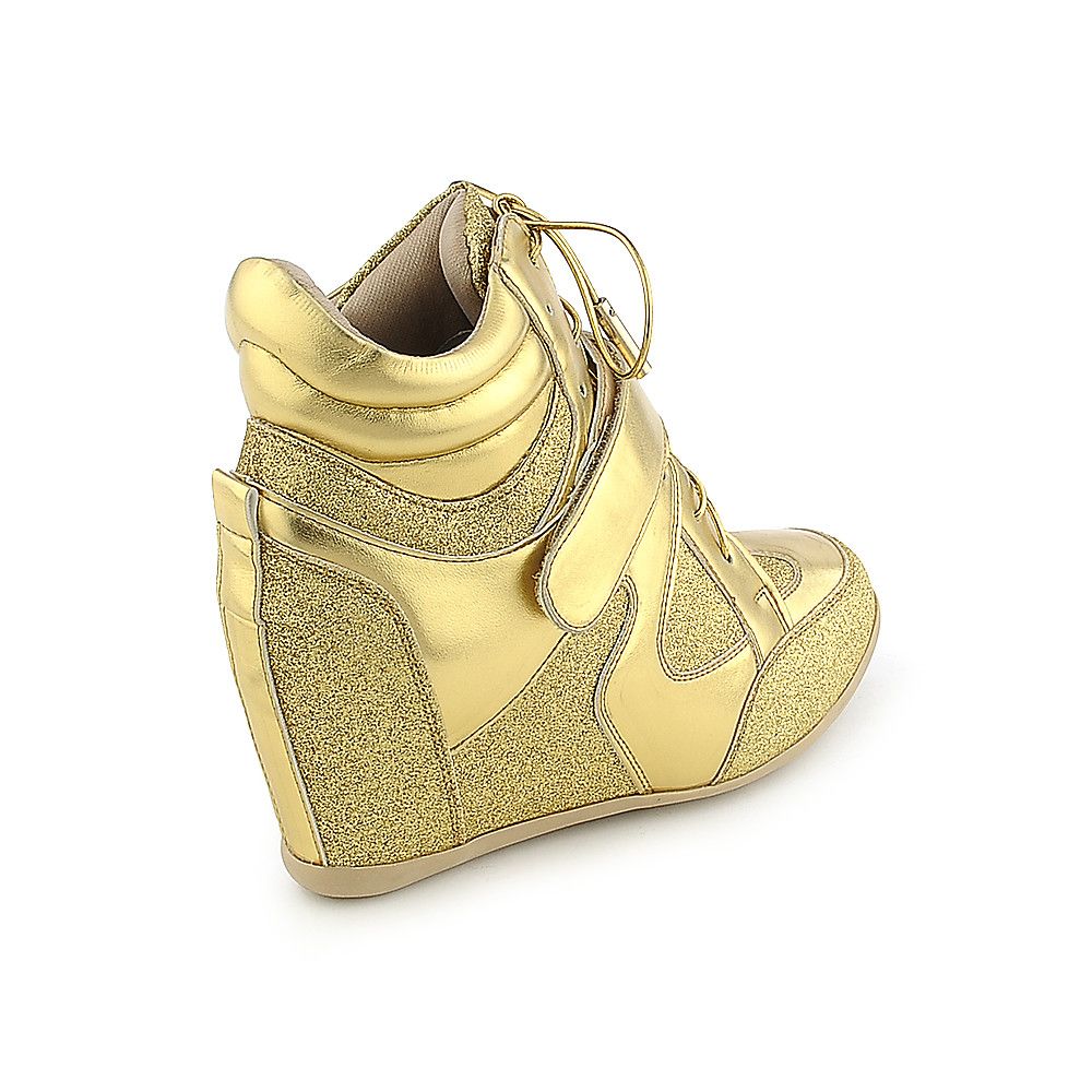 Women's Wedge Sneaker 086 Gold