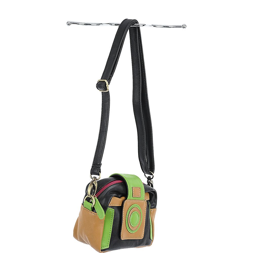 Camera Bag Black/Green/Tan 3 Camera Bag Black/Green/Tan