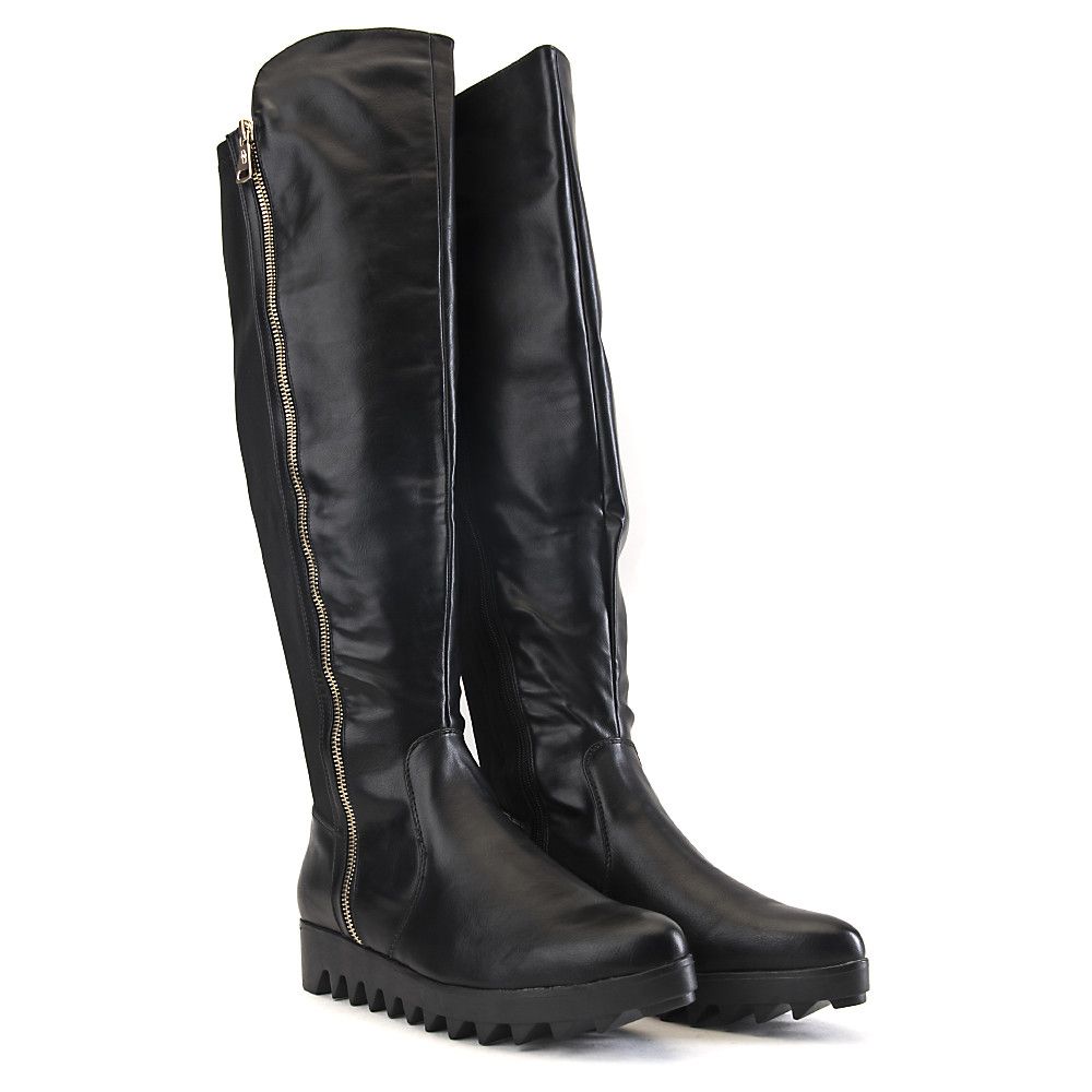 Chino-1 Knee-High Boot Black