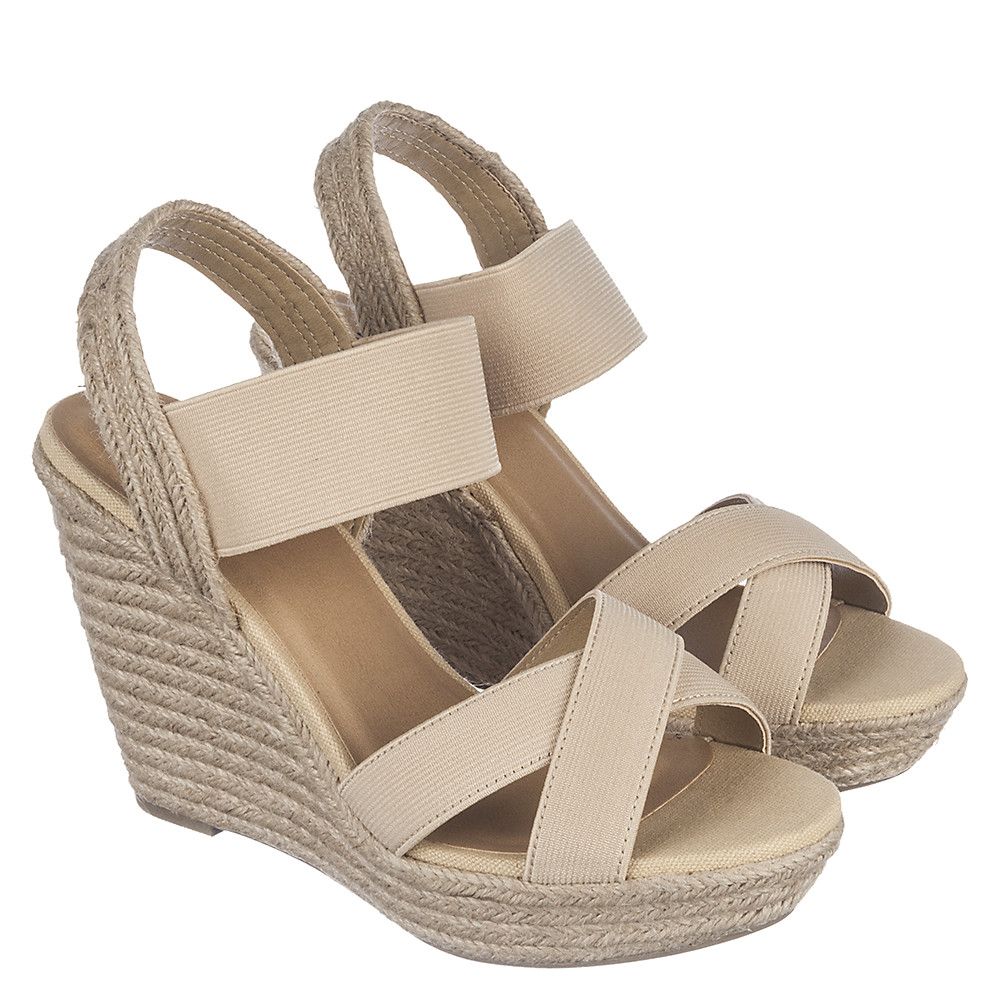 Hillary-S Wedge Sandals Natural