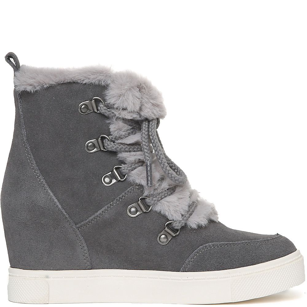 Lift Fur Casual Wedge Sneaker Grey 6 Lift Fur Casual Wedge Sneaker Grey