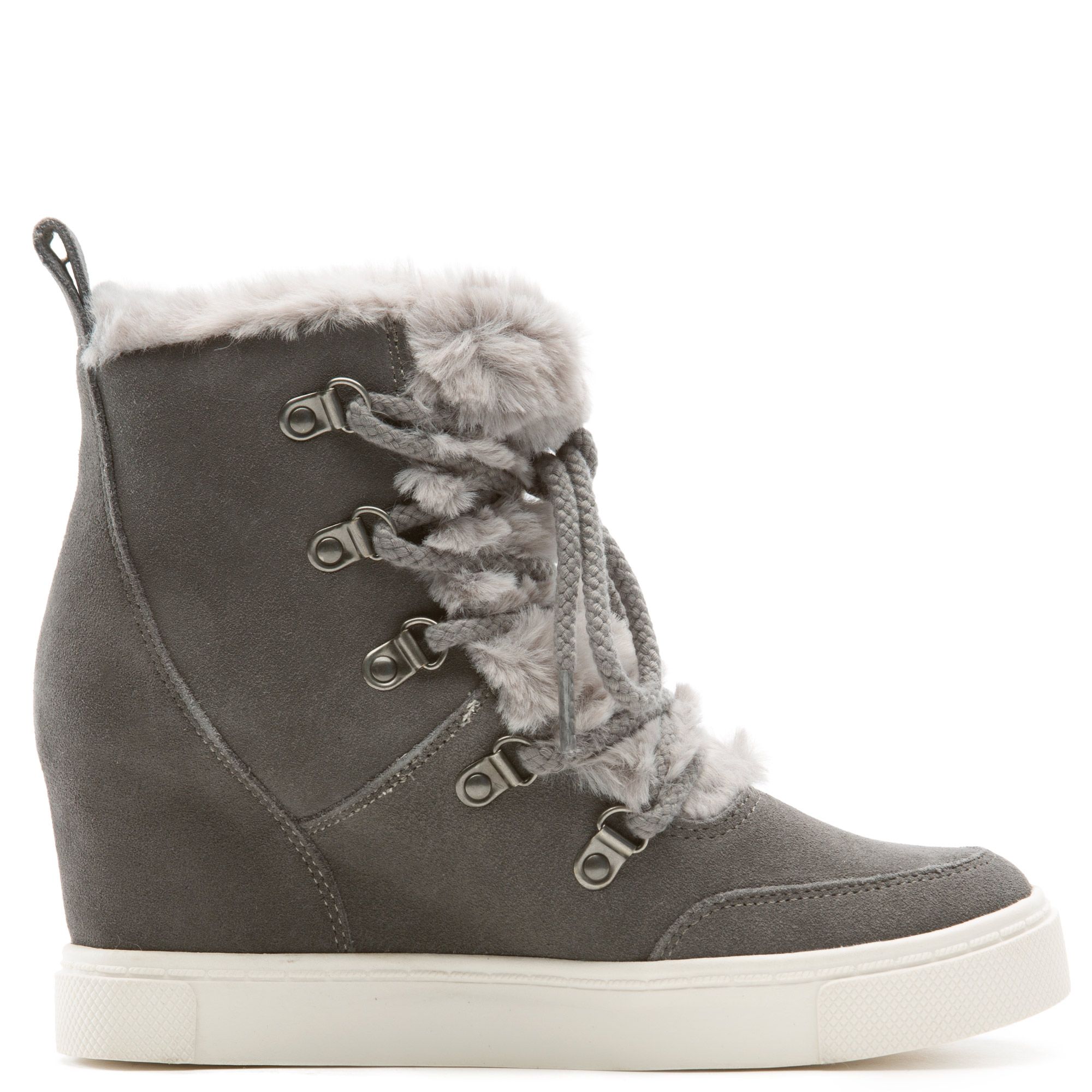 Lift Fur Casual Wedge Sneaker Grey 7 Lift Fur Casual Wedge Sneaker Grey