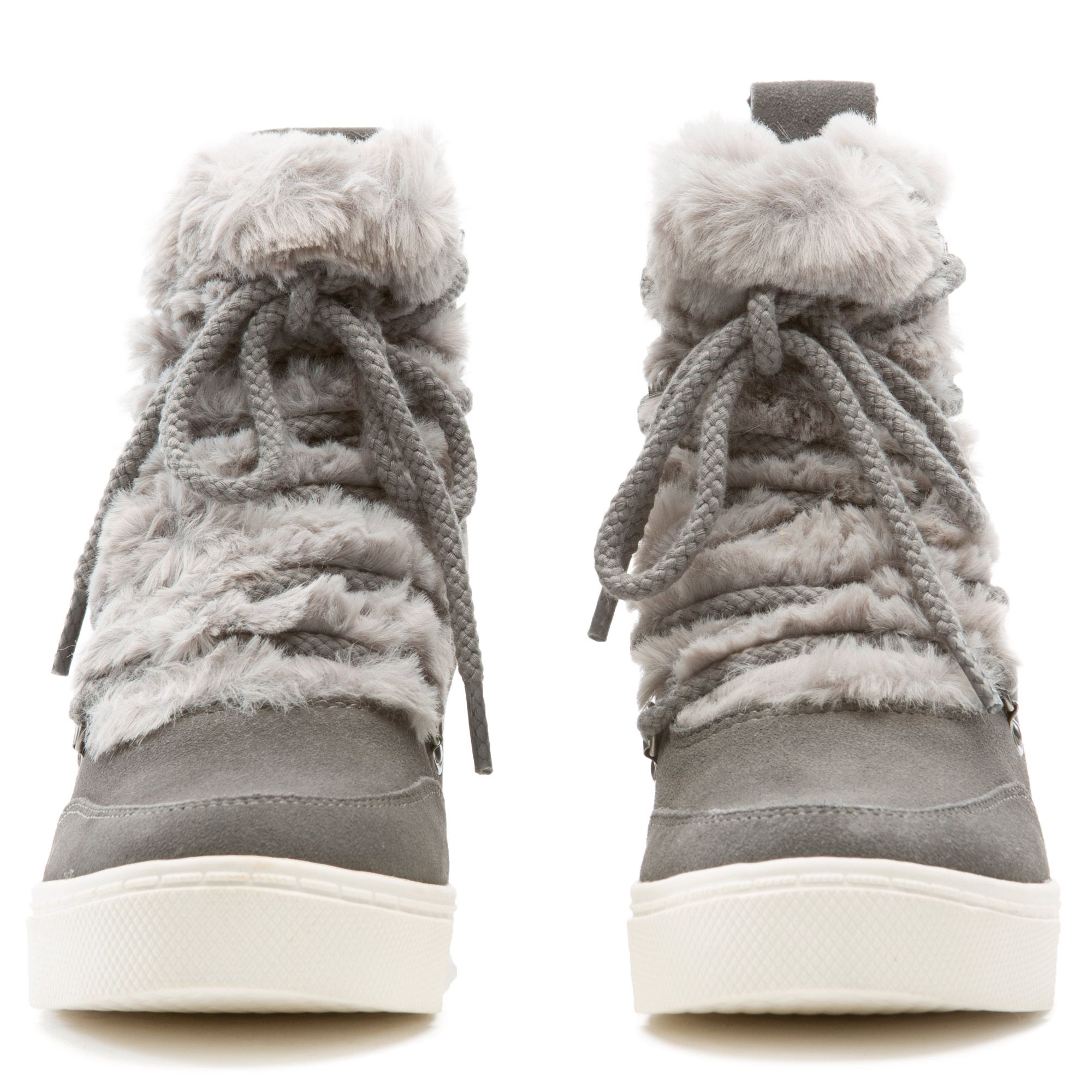 Lift Fur Casual Wedge Sneaker Grey 9 Lift Fur Casual Wedge Sneaker Grey