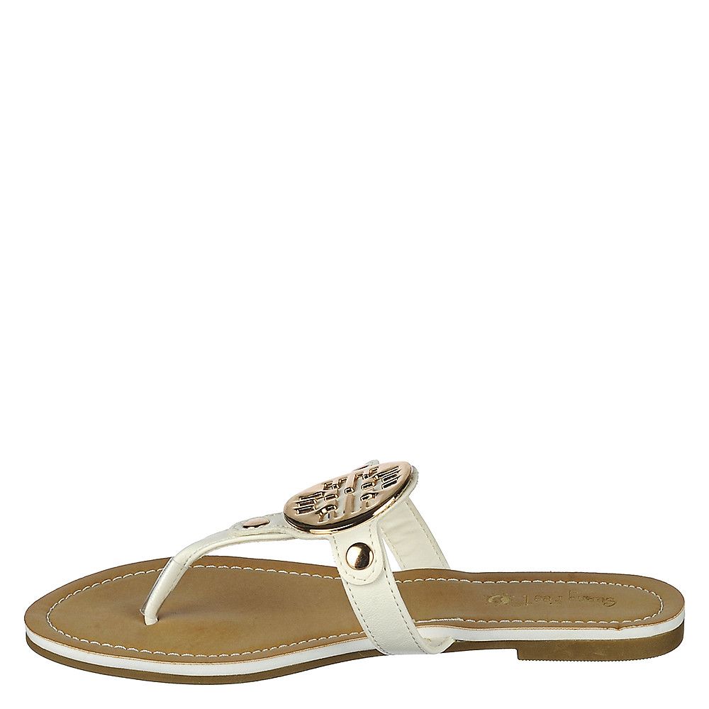 Armin-06 Thong Sandals White