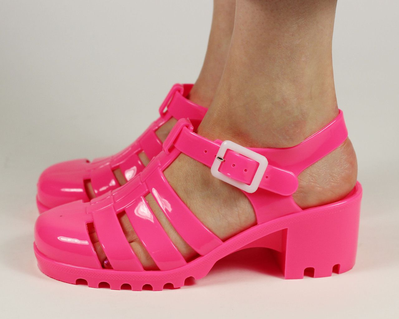 (GS) JPM Mirenda Jelly Low Heel Sandal