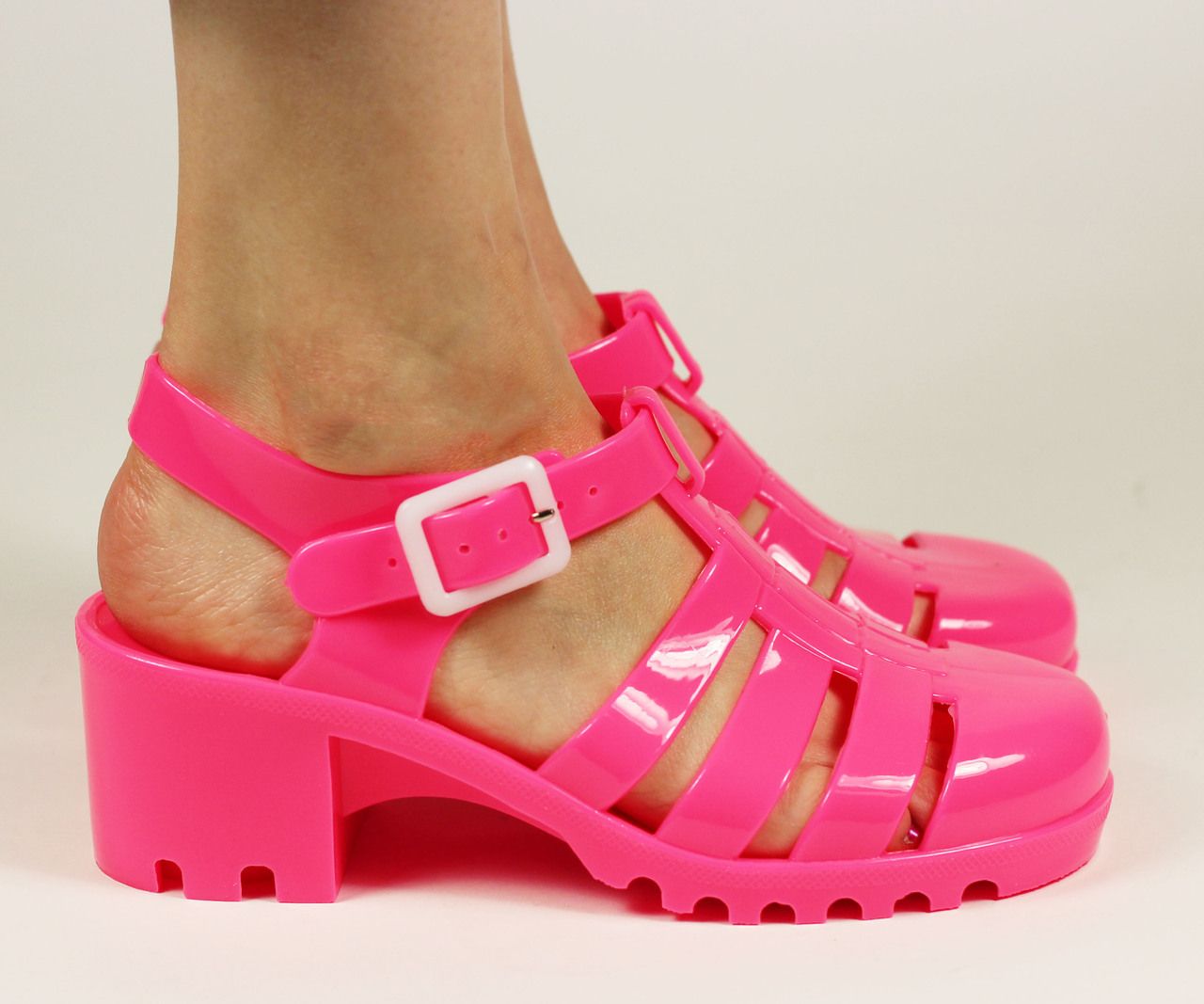 (GS) JPM Mirenda Jelly Low Heel Sandal