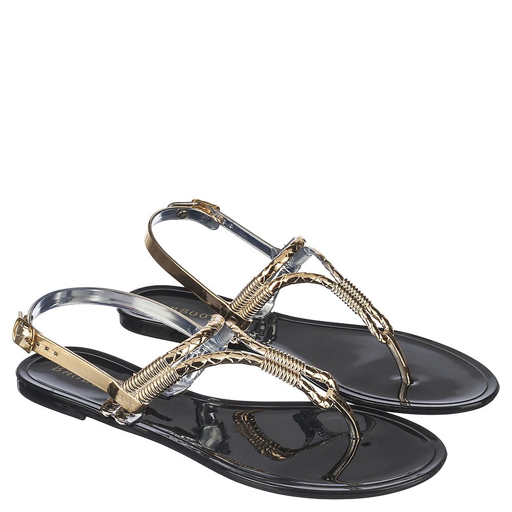 Accent-01 Thong Sandal Black/Gold 3 Accent-01 Thong Sandal Black/Gold
