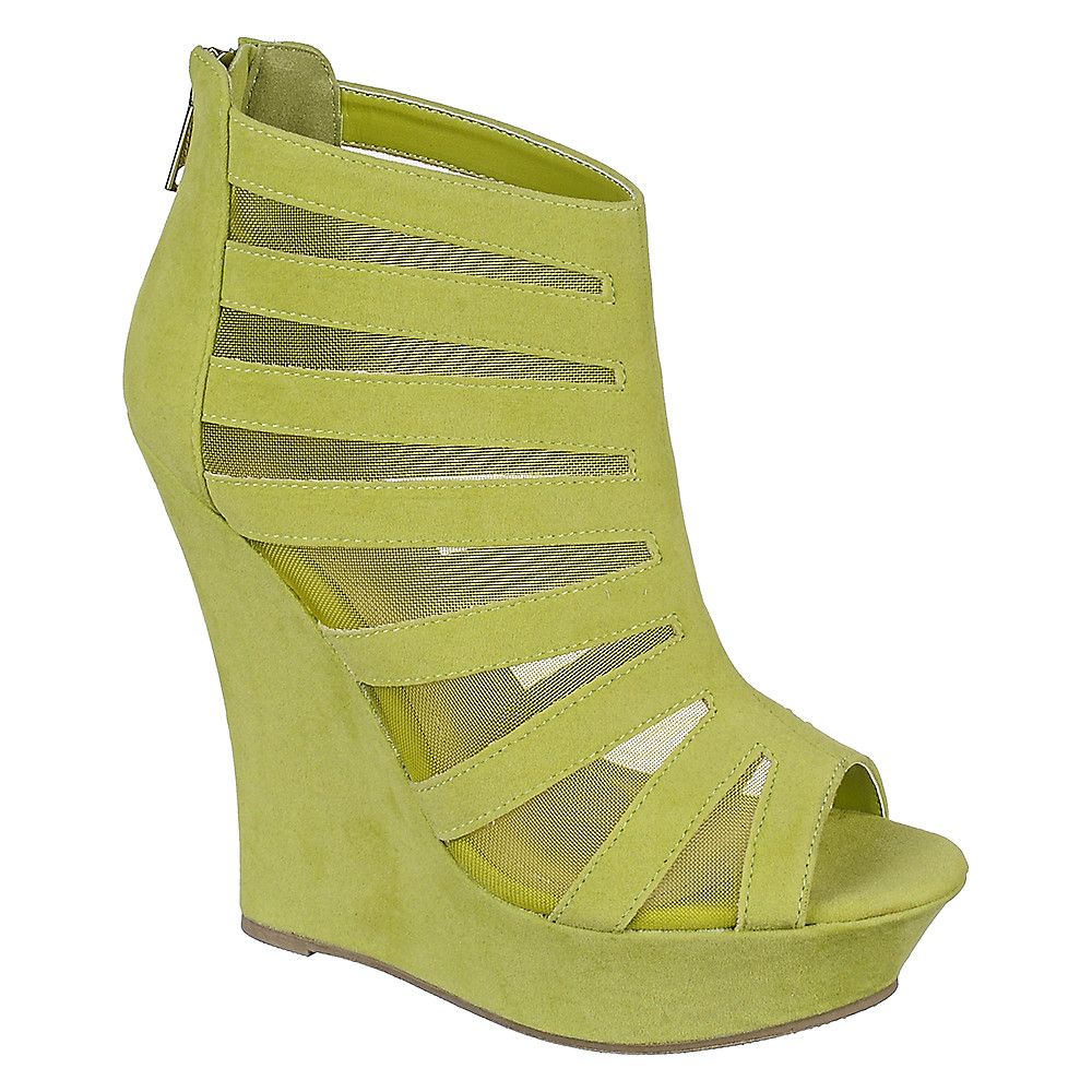 High Heel Wedge Dress Shoe Dreamer-36 Lime Green