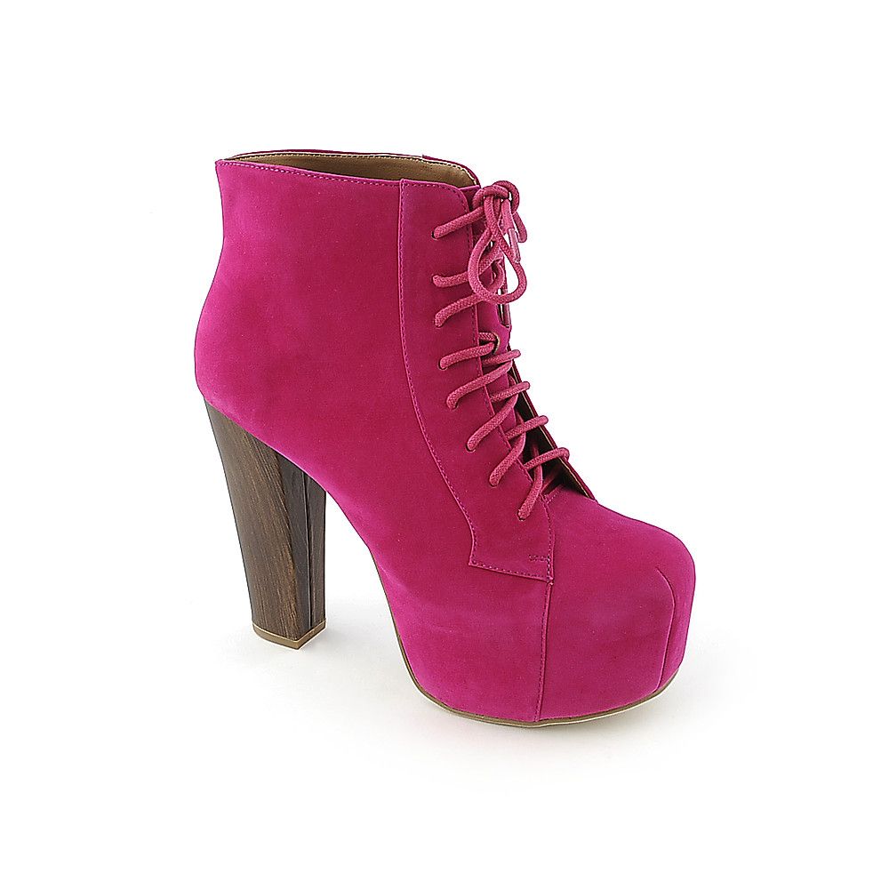 Platform Ankle Bootie Silla Fuchsia